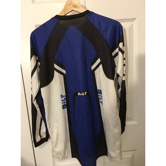 Bilt Racing Motor cross Jersey Shirt Men’s Sz XL Off Road Racing Blue Black‎ - Picture 6 of 8